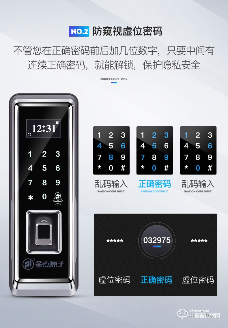 金點(diǎn)原子指紋鎖 玻璃門指紋鎖辦公室智能鎖