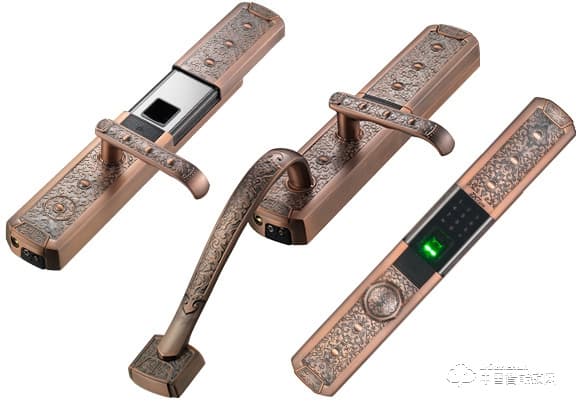 中安樂客智能鎖 滑蓋指紋密碼鎖 別墅門電子刷卡鎖