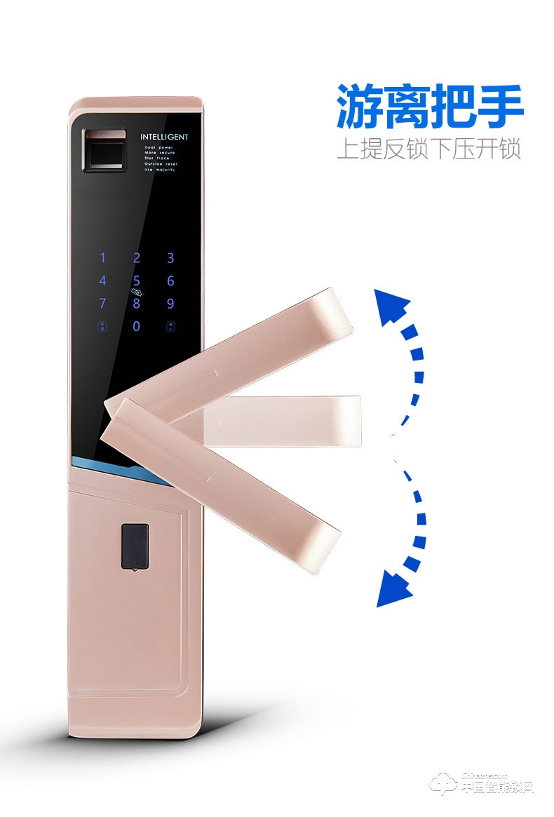 科帝倫智能鎖 半自動(dòng)指紋鎖-M6不銹鋼智能指紋鎖 防盜門(mén)密碼鎖