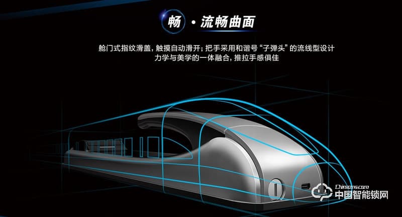 科徠尼智能鎖 推拉式指紋密碼鎖 家用防盜門智能鎖