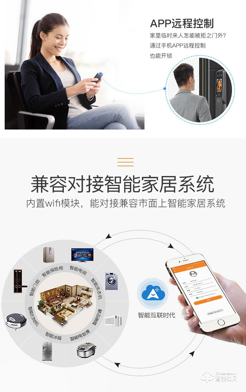 弘博匯指紋鎖 H9人臉識(shí)別智能鎖可視對(duì)講指紋鎖