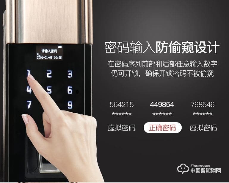 浩宇興智能鎖 歐式指紋鎖家用防盜門密碼鎖智能鎖別墅大門電子鎖