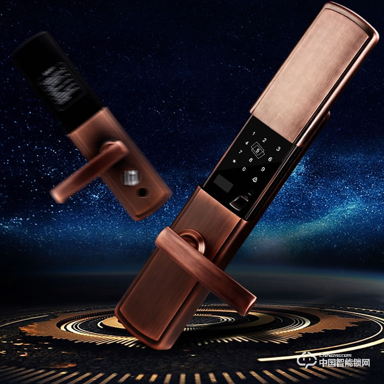 帝豐智能鎖 鋅合金滑蓋指紋鎖密碼鎖刷卡鎖