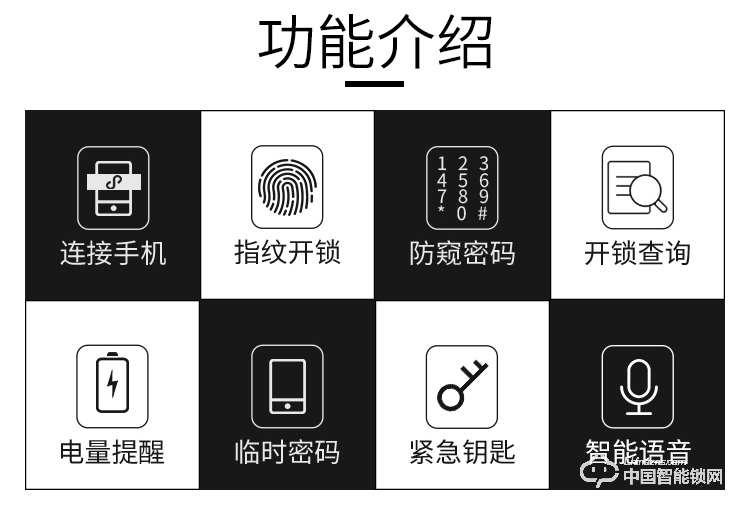 迪克曼智能鎖 家用防盜門智能鎖滑蓋鎖刷卡鎖A13