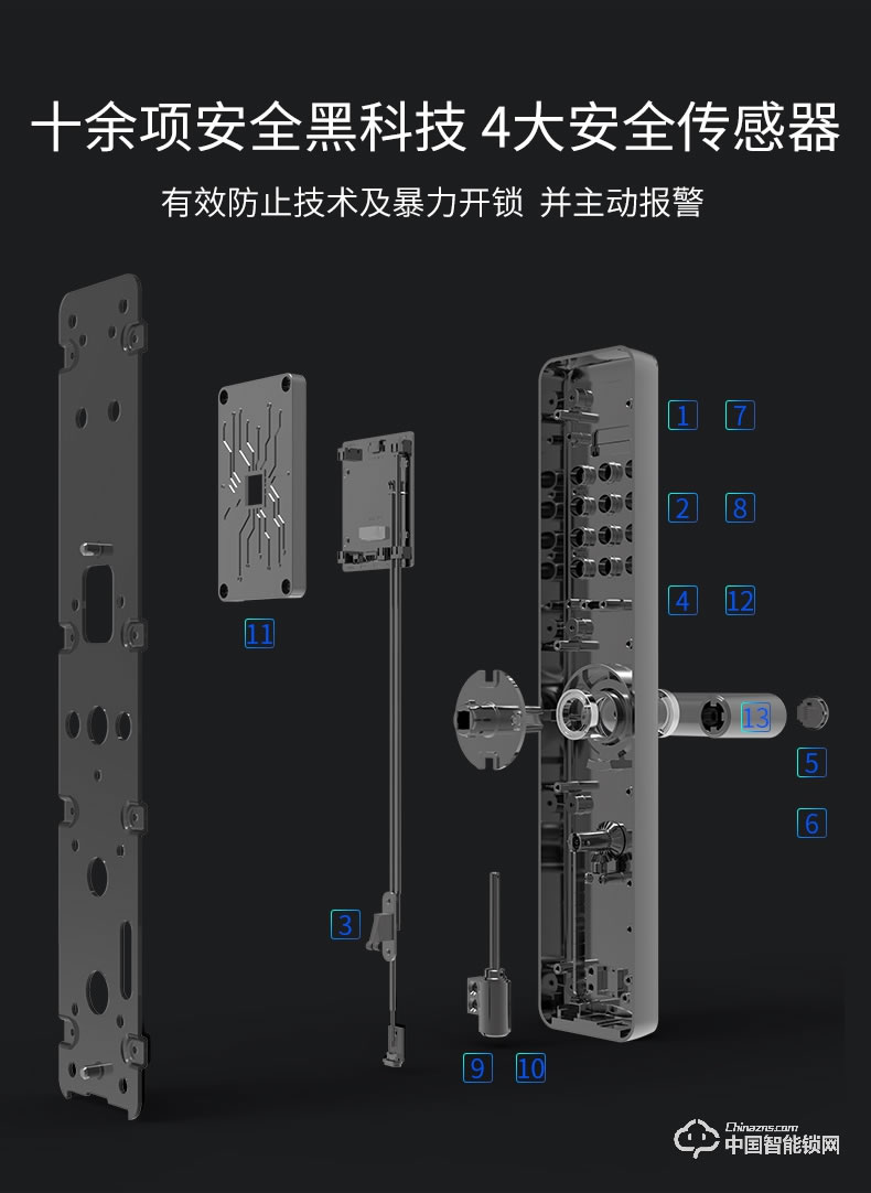 曼亞智能鎖 家用防盜門密碼鎖門鎖感應刷卡電子鎖I200