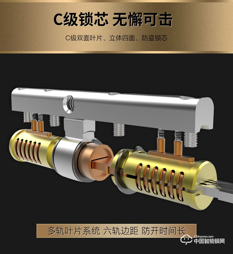 曼亞智能鎖 人臉識別鎖 全自動智能密碼指紋鎖F50