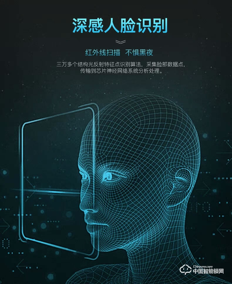 智得利智能鎖 人臉識別智能鎖 家用電子密碼鎖A-098