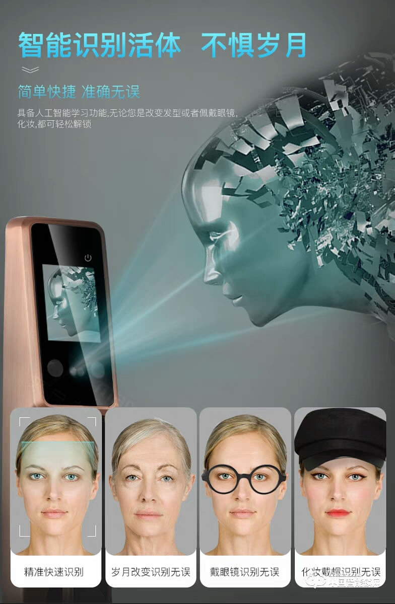 智得利智能鎖 人臉識別智能鎖 家用電子密碼鎖A-098