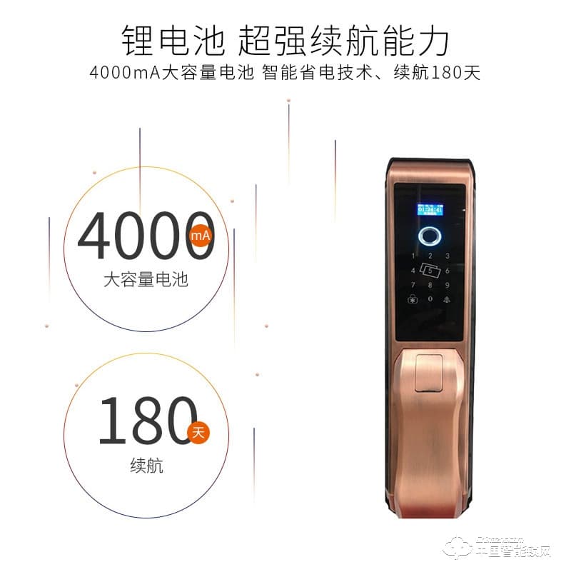 安爾發智能鎖 推拉式指紋密碼鎖 防盜門智能鎖A601