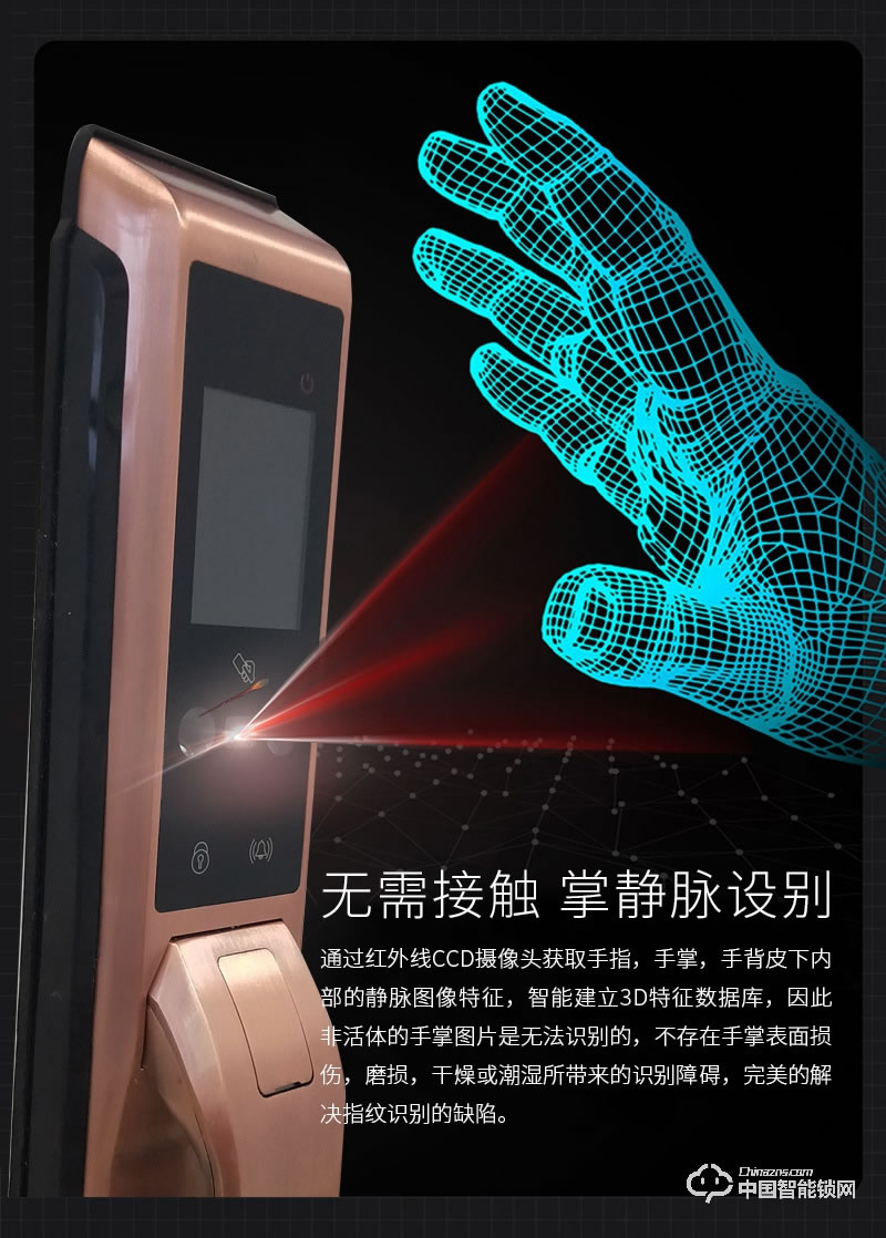 安爾發(fā)智能鎖 家用指紋鎖密碼鎖刷卡鎖A700