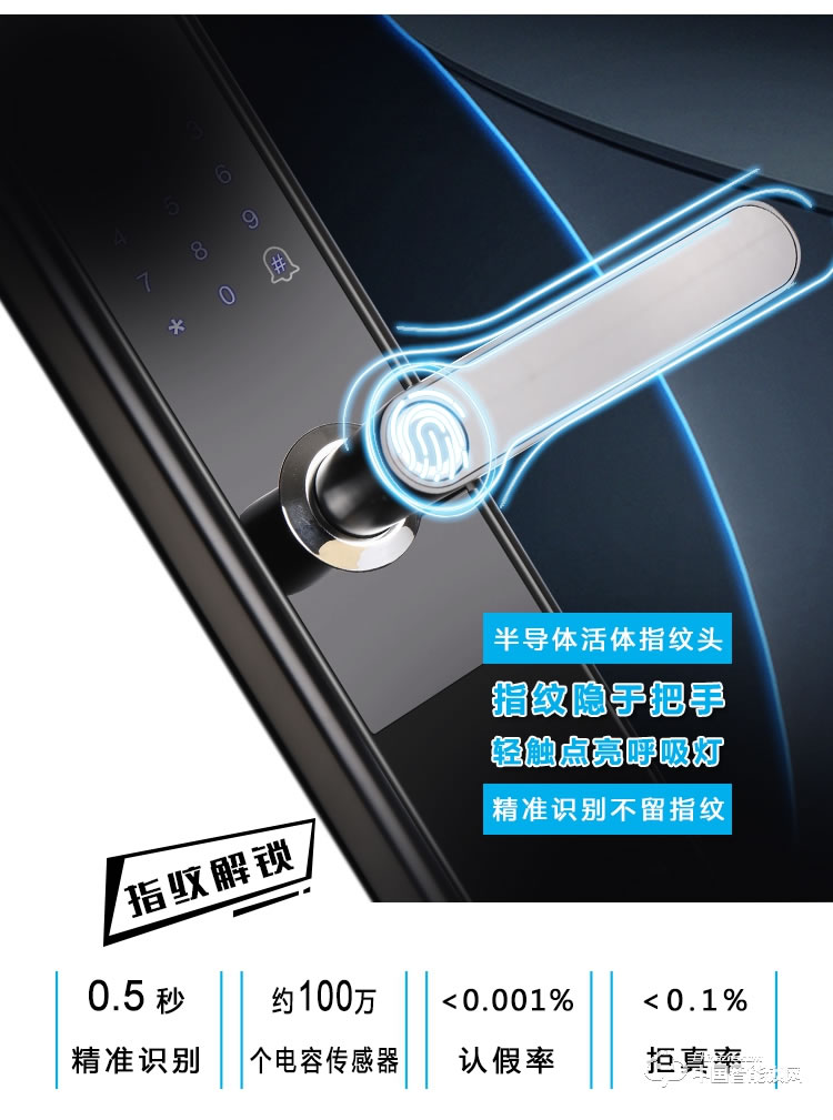 新念智能鎖 直板指紋密碼鎖 防盜門智能鎖