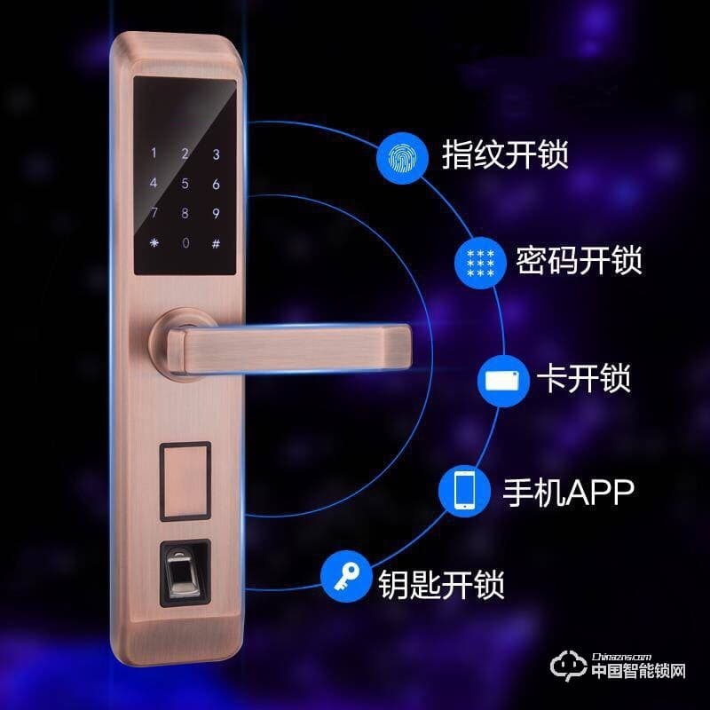 壹家智能鎖 直板指紋密碼鎖 防盜門刷卡鎖ZN-3002
