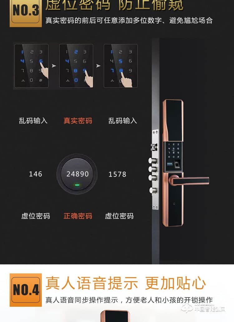 普利多智能鎖 滑蓋指紋鎖 防盜門(mén)密碼鎖