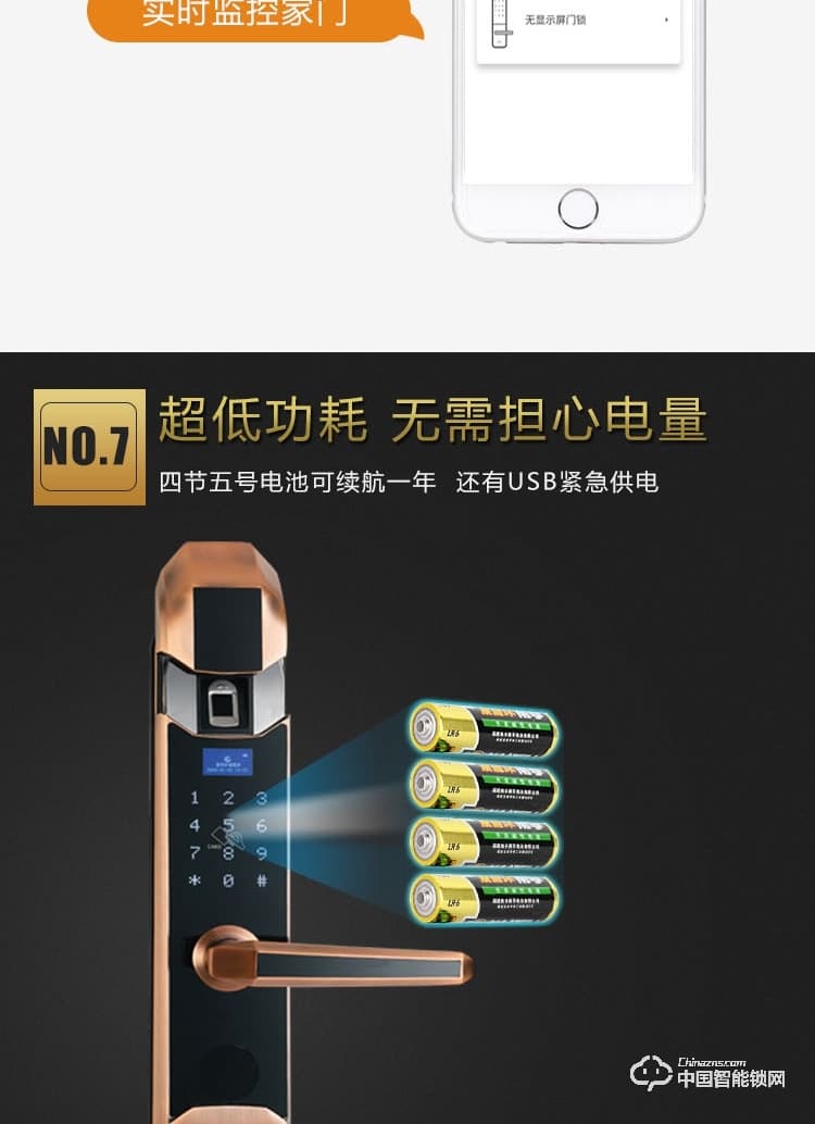 普利多智能鎖 小滑蓋指紋鎖 防盜門智能鎖