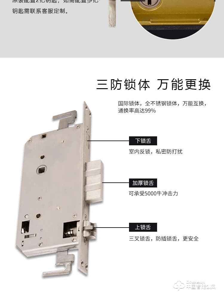 范斯洛克智能鎖 古銅色第二代人臉識別鎖