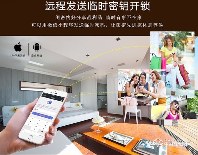 智密智能鎖 紅古銅指紋鎖 家用電子密碼鎖H6