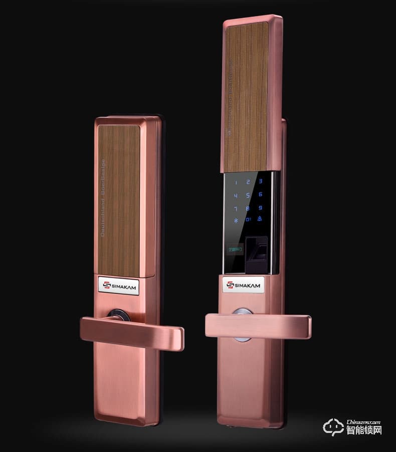 芝麻開門智能鎖 智能滑蓋指紋鎖家用防盜門鎖鋅合金電子鎖