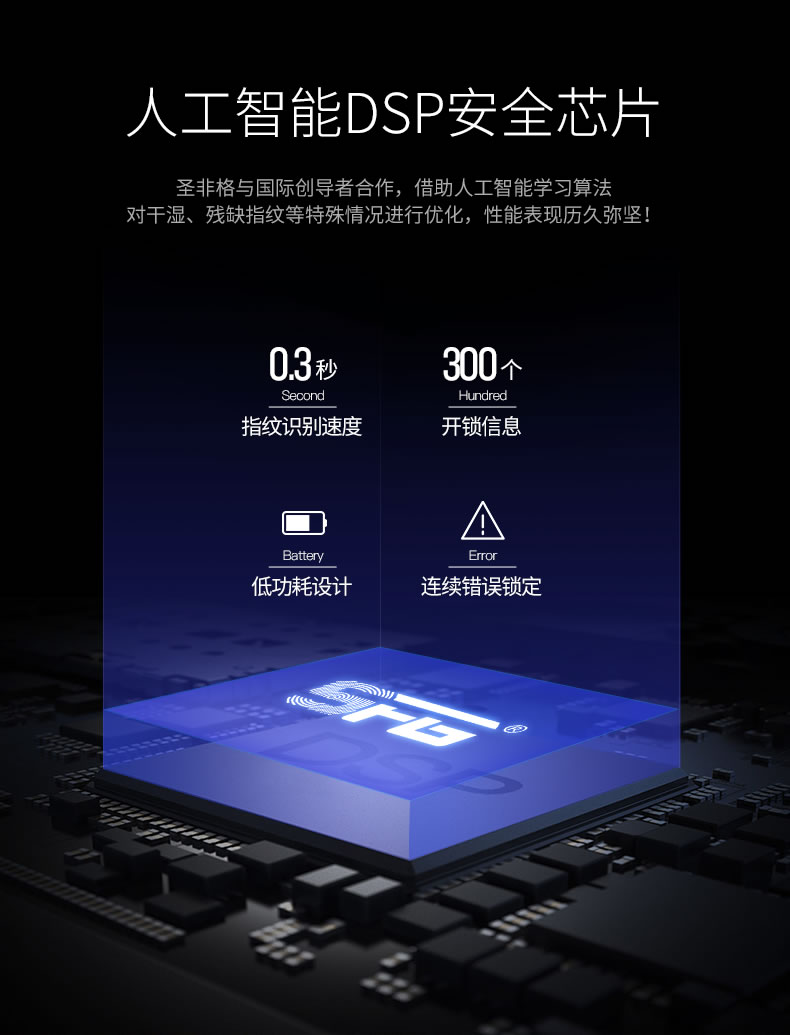 圣非格指紋鎖 滑蓋指紋鎖電子鎖IC卡感應(yīng)鎖