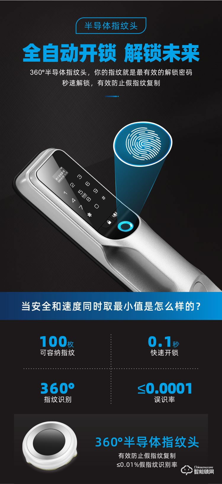 鴻興福智能鎖 A9002全自動智能指紋鎖