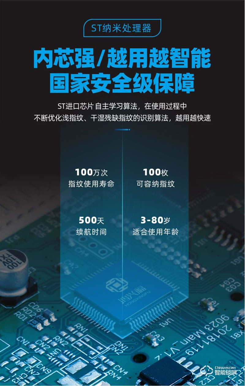 鴻興福智能鎖 A9001人臉識別智能指紋鎖