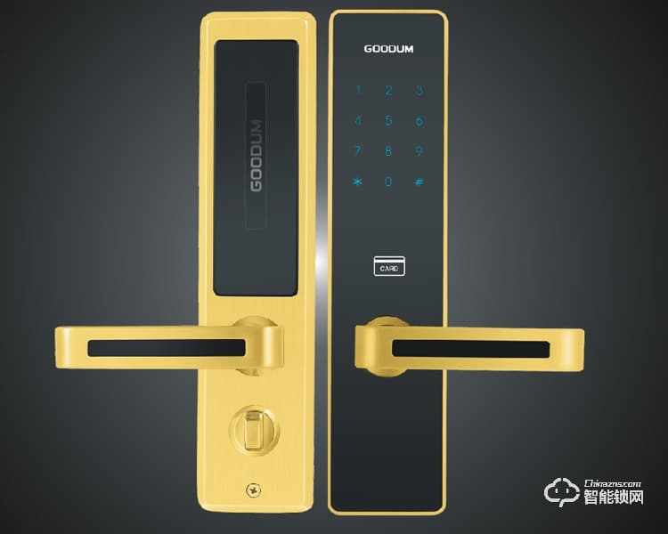 高盾智能鎖 GT020卡密智能鎖 國標帶天地桿防盜門 