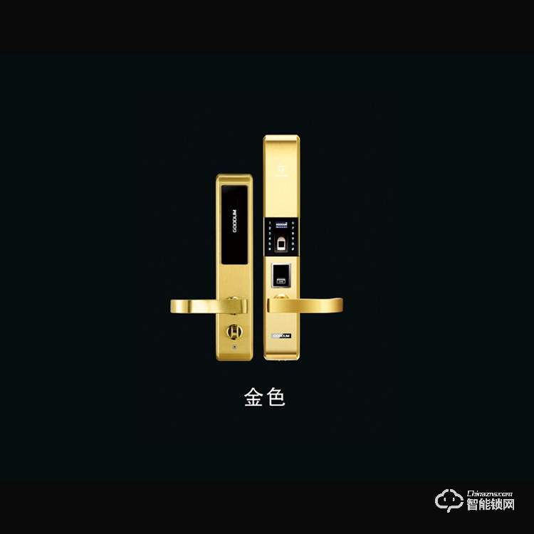 高盾智能鎖 F9900指紋密碼電子鎖 純不銹鋼防盜門天地桿鎖體