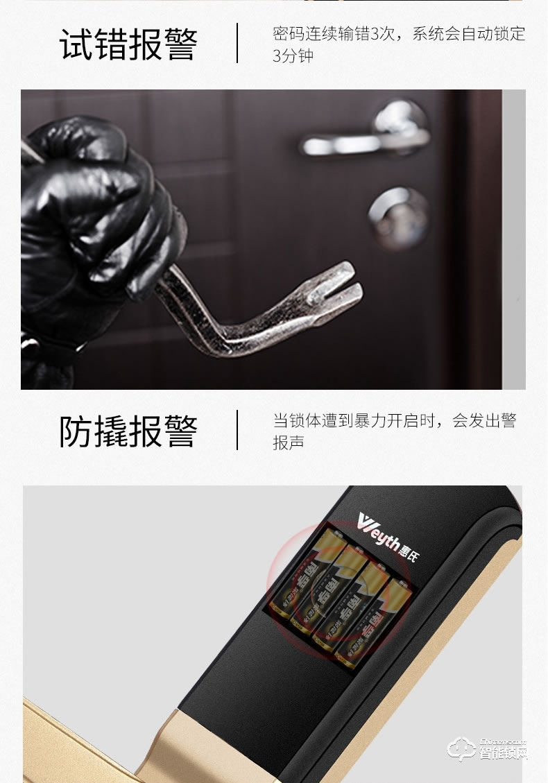 惠氏智能鎖 S-20通用型智能密碼鎖