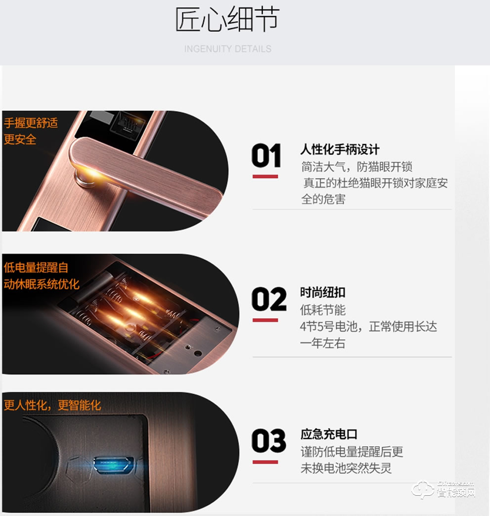 盼盼智能鎖 指紋鎖密碼鎖智能門鎖