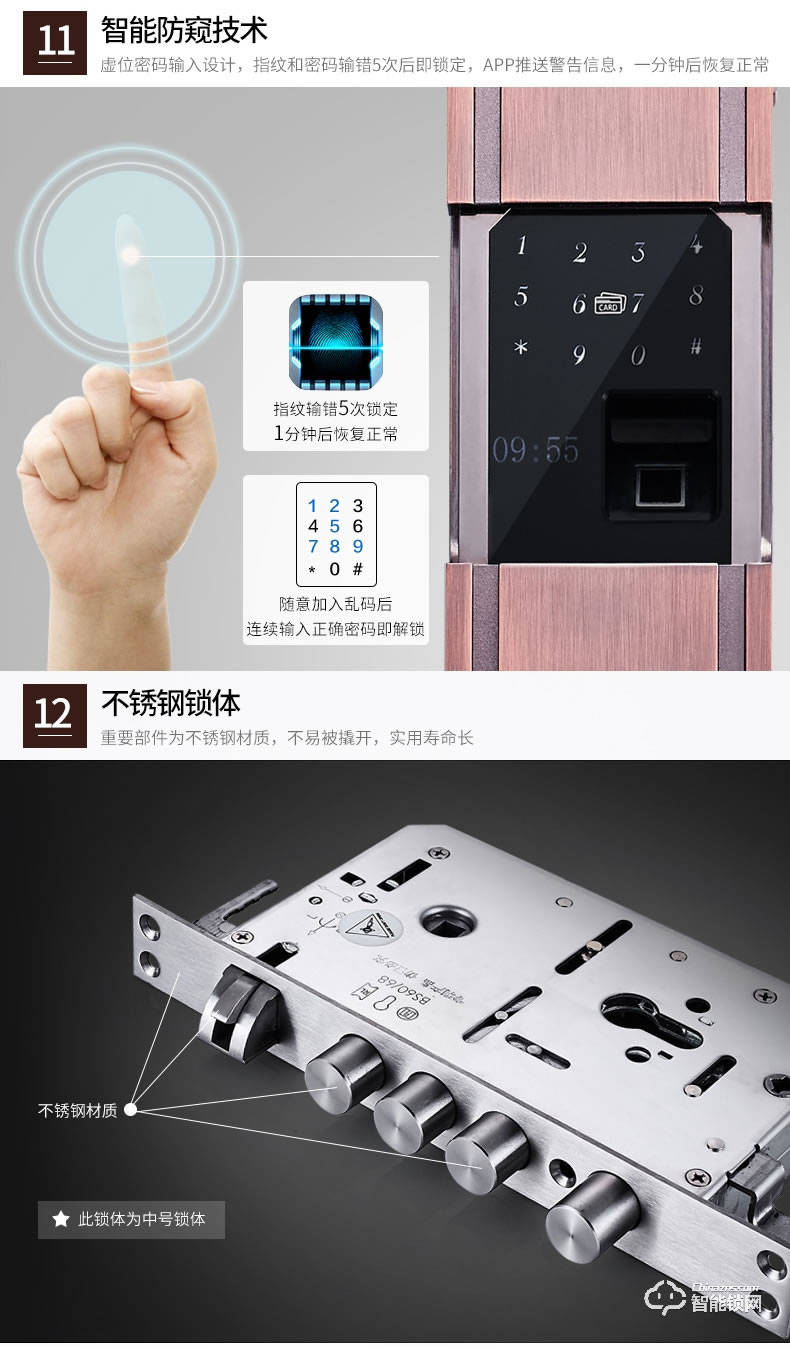 卡貝智能鎖 大門智能鎖磁卡感應門鎖