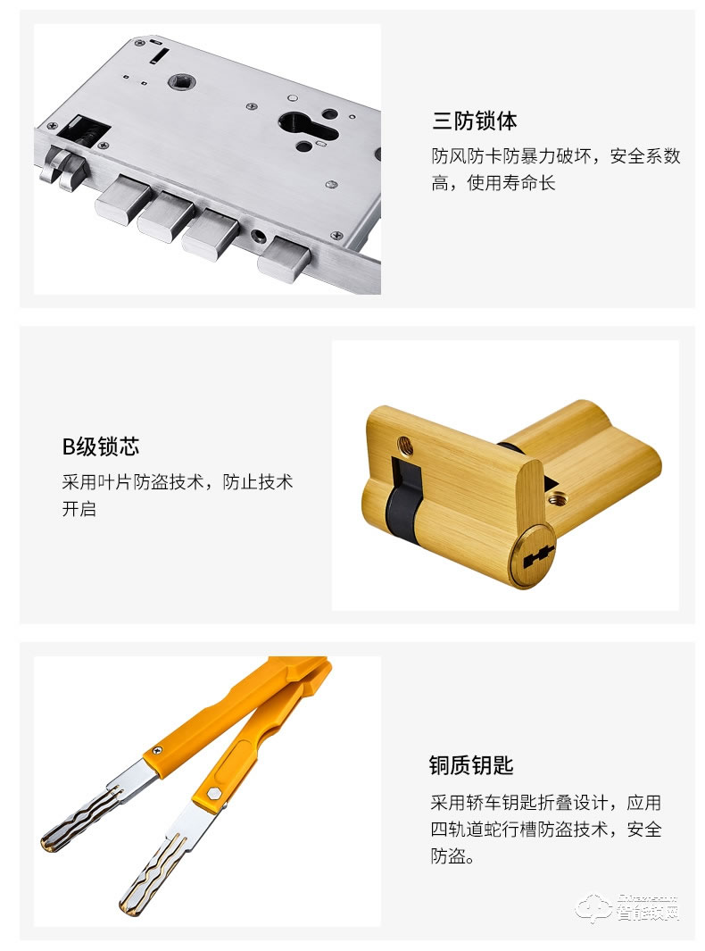 卡貝智能鎖 電子密碼鎖家用防盜智能門鎖 