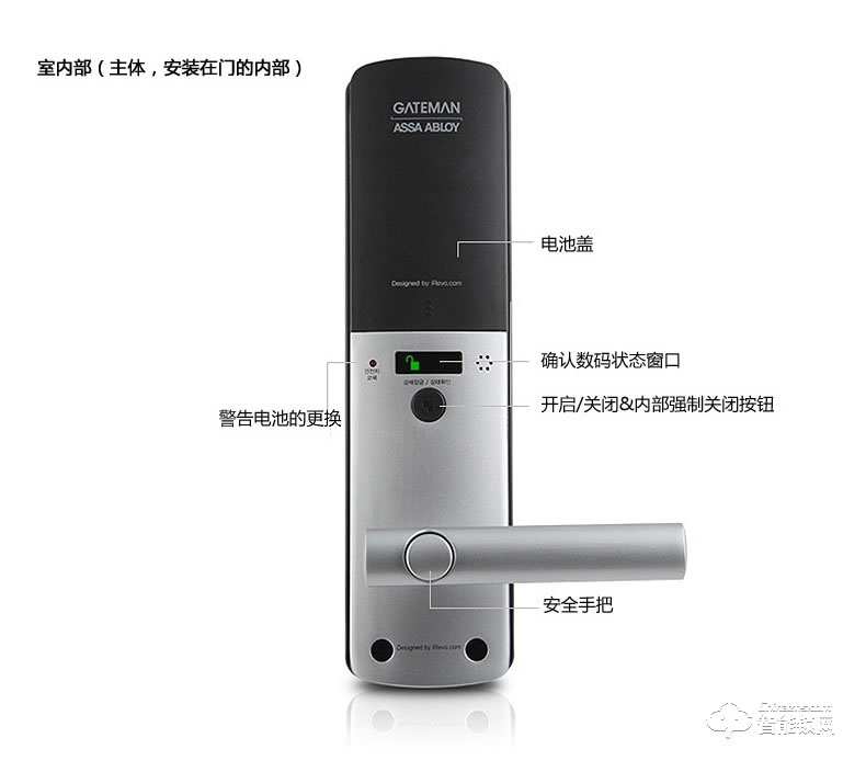 蓋德曼指紋鎖 R100原裝進口智能鎖