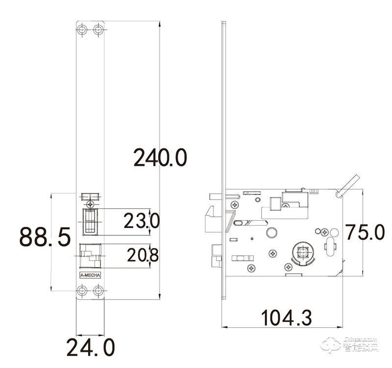 蓋德曼指紋鎖 A200原裝進口防盜門鎖 