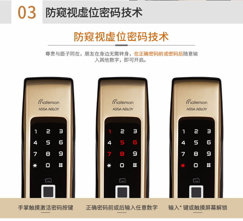 蓋德曼指紋鎖 B360家用防盜智能密碼鎖