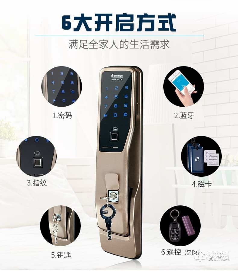 蓋德曼指紋鎖 PASS700進口指紋鎖密碼鎖