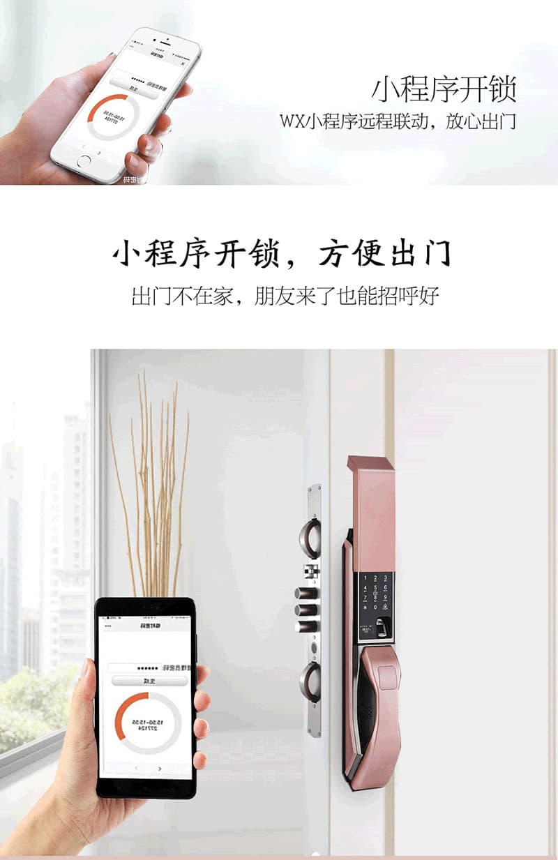 維迪智能鎖 手機(jī)微信小程序開鎖指紋密碼鎖