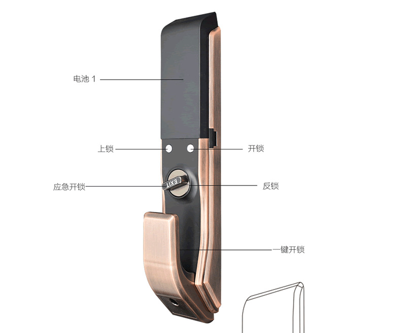 維迪智能鎖 手機(jī)微信小程序開鎖指紋密碼鎖
