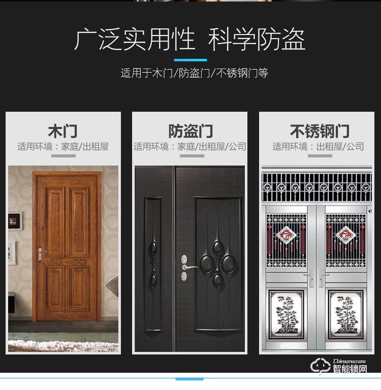 中霸智能鎖 Z87智能指紋鎖密碼鎖刷卡鎖