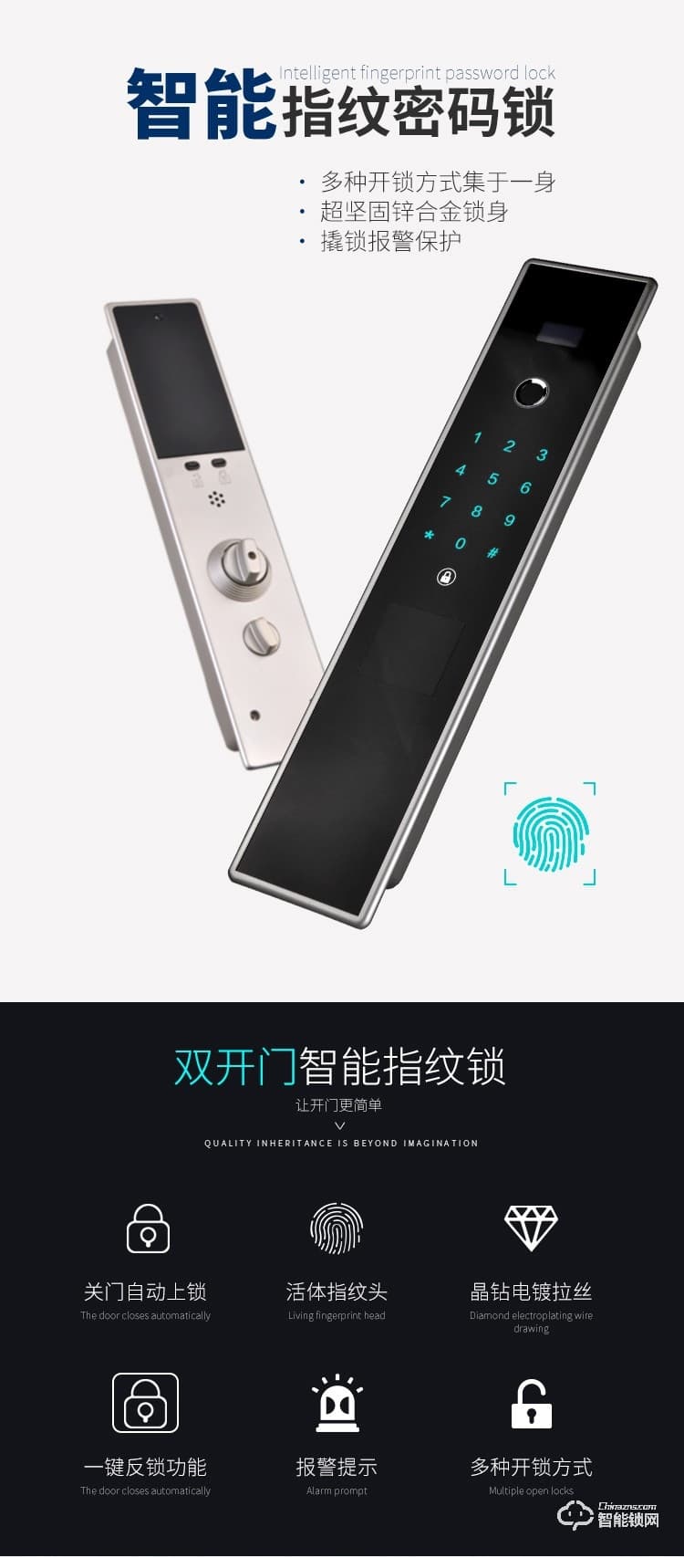 羅斯盾智能鎖 全自動防貓眼超B級鎖芯