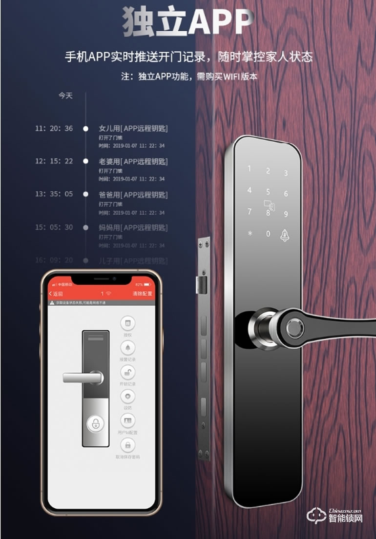 Point Lock智能鎖 指紋鎖家用防盜門智能鎖