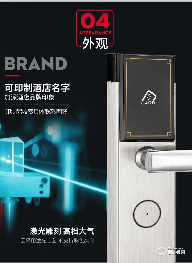 居頂指紋鎖 公寓出租電子感應IC卡磁卡鎖