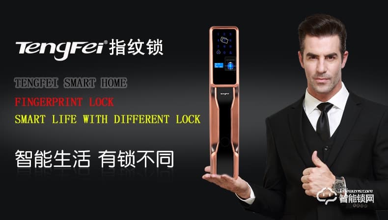 騰飛指紋鎖 家用防盜門密碼鎖新款智能門鎖