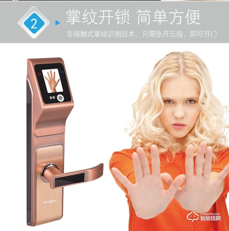 騰飛指紋鎖 人臉識別鎖防盜門密碼智能門鎖