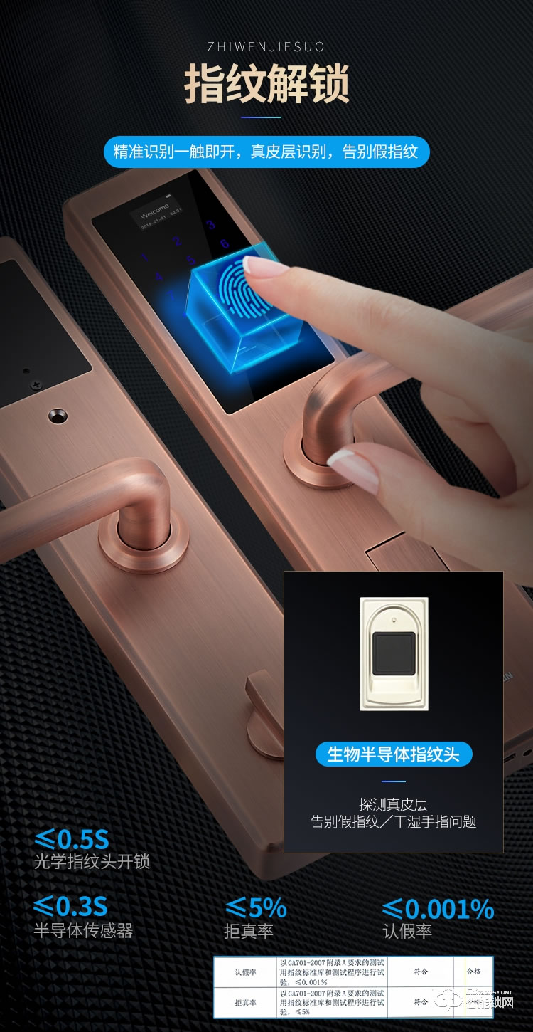 堅(jiān)朗智能鎖 家用防盜門鎖木門電子門鎖