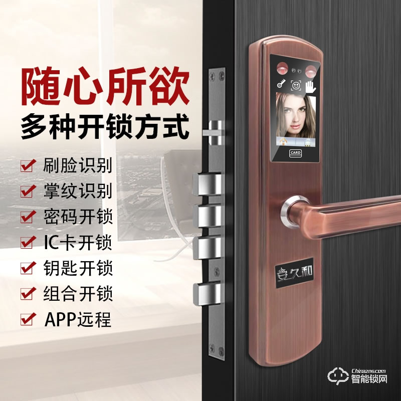 安久和智能鎖 人臉識別鎖家用防盜門掌紋識別鎖