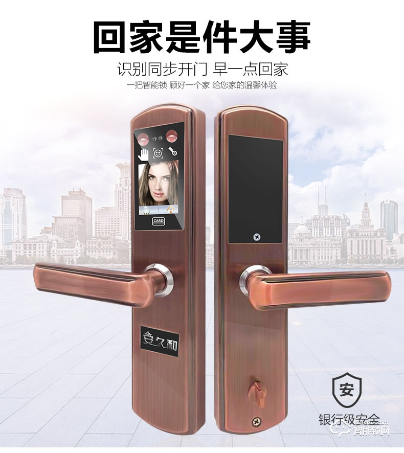 安久和智能鎖 人臉識別鎖家用防盜門掌紋識別鎖
