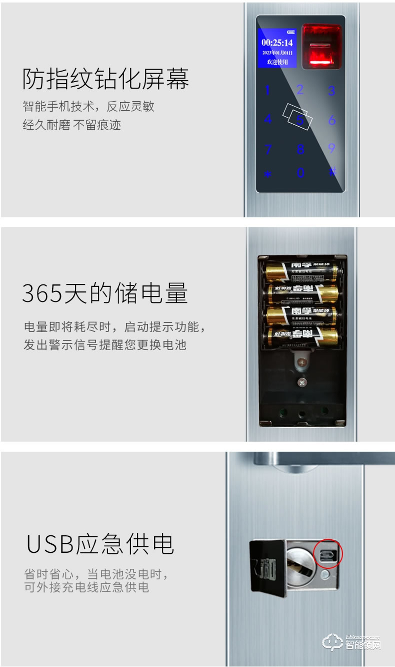 安久和智能鎖 防盜門鎖通用智能門鎖感應刷卡鎖密碼鎖