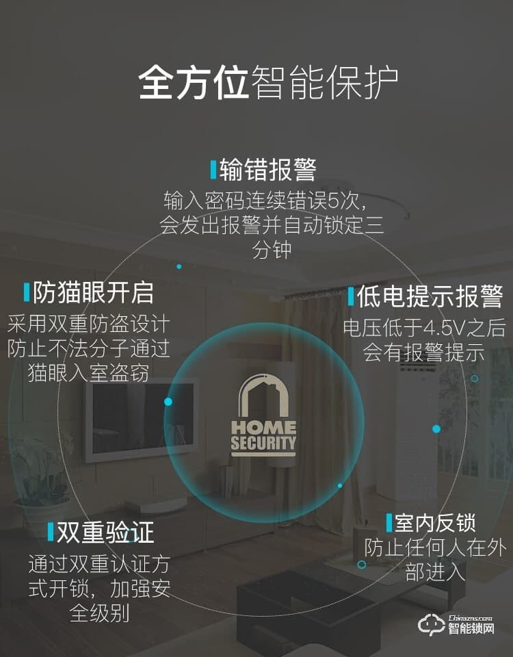 金衛(wèi)仕智能鎖 WS-I9家用防盜鎖密碼電子鎖