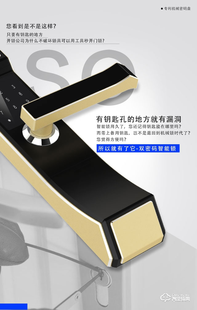 攬搏挽智能鎖 LBW7雙密碼智能鎖