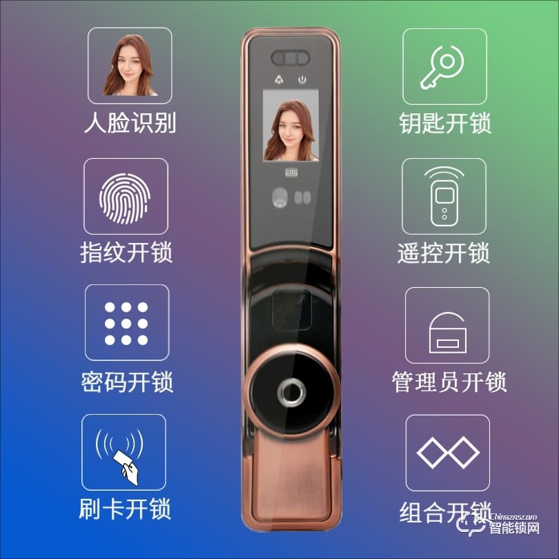 紋盾美智能鎖 F360人臉識別智能指紋鎖
