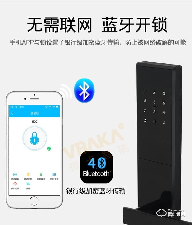 帝倫斯智能鎖 民宿賓館動態密碼門鎖家用鎖